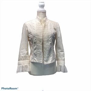 Boston Proper Top Size 6 Cream Top Pre Owned Women